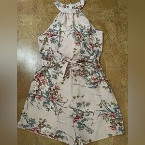 Floral Halter Neck Romper